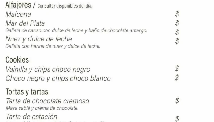 Nectar Gluten Free Carta - San Isidro