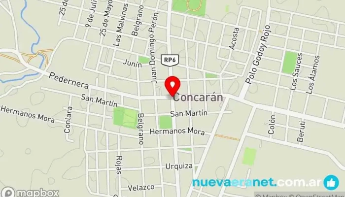 mapa de Nicanor Rotisería Repostería Restaurante en Concaran