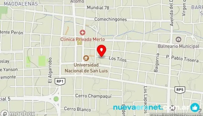mapa de Nogoya Sanitario Y Gas Proveedor de repuestos de electrodomésticos en Merlo