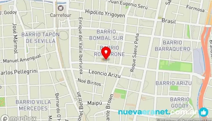 mapa de NT panadería Panadería en Godoy Cruz