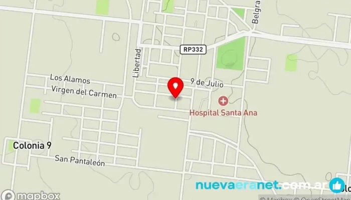 mapa de Nuestra Sra del Valle Panadería en Ingenio Santa Ana