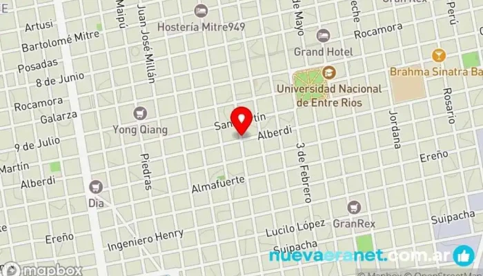 mapa de Nueva Concepción Panadería en Concepción del Uruguay