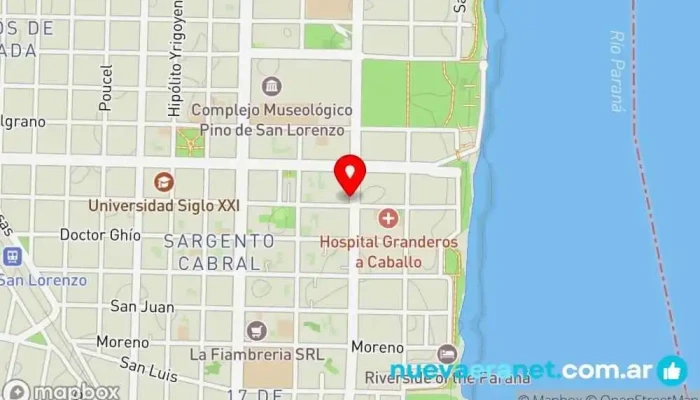 mapa de Nueva Luccana Panadería en San Lorenzo