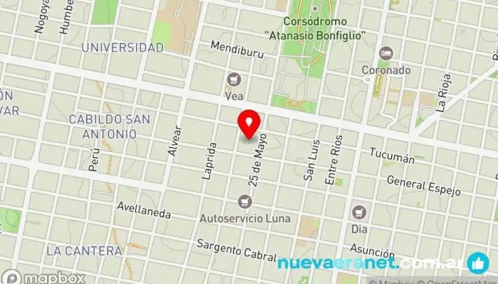 mapa de Nueva Pompeya Panadería en Concordia