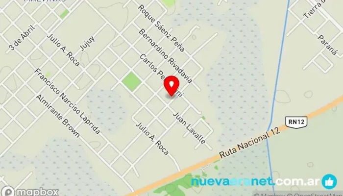 mapa de Nuevo amanecer Panadería en Ituzaingó