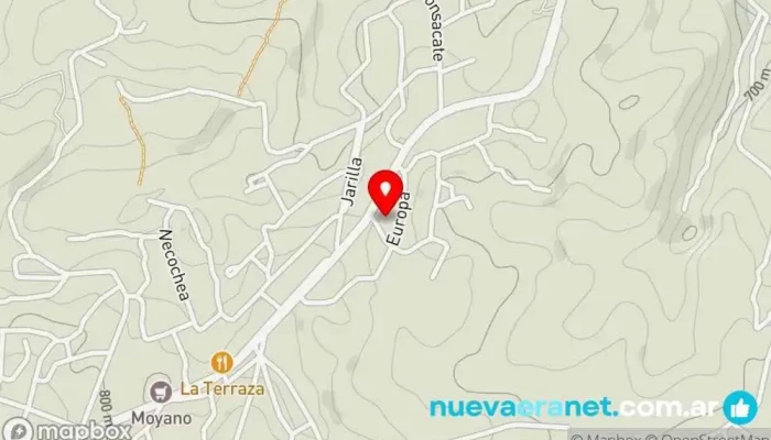 mapa de Nuevo Tirol Casa de té & Patio cervecero Cafetería, Cervecería al aire libre, Restaurante, Salón de té en Agua de Oro