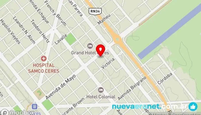mapa de Obelias Pasteleria Artesanal Pastelería en Ceres