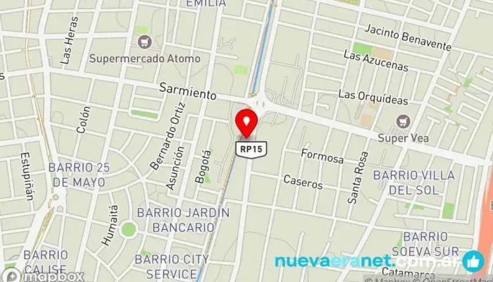 mapa de Olive Godoy Cruz Restaurante de comida sin gluten, Panadería, Pastelería en Godoy Cruz