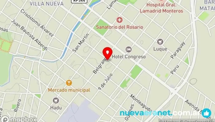 mapa de Oscar Barbieri S.A. Tienda de electrodomésticos, Tienda de informática, Tienda de muebles, Colchonería en AEF