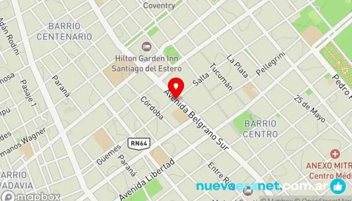 mapa de Palau Güemes Panadería en Santiago del Estero
