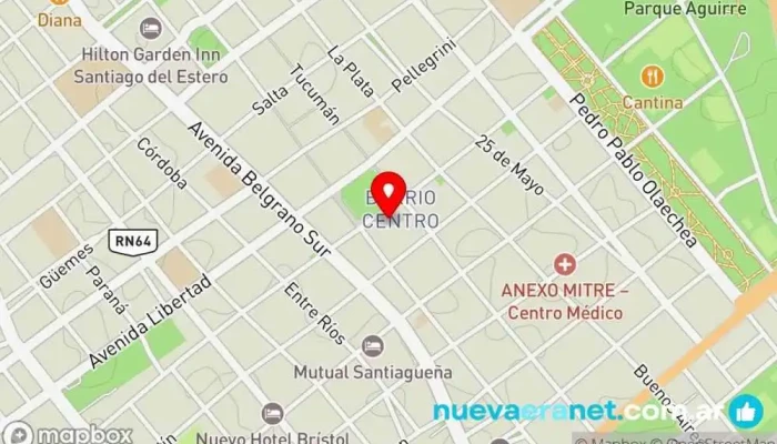 mapa de Palau Plaza Panadería, Restaurante de desayunos, Cafetería, Pastelería en Santiago del Estero