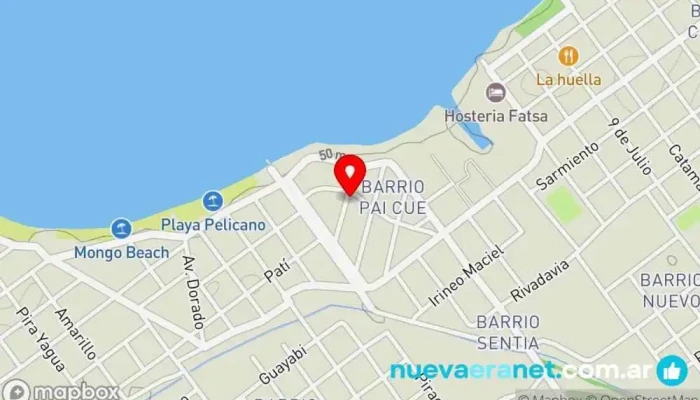 mapa de PALMARES DEL PASO Hotel en Paso de la Patria