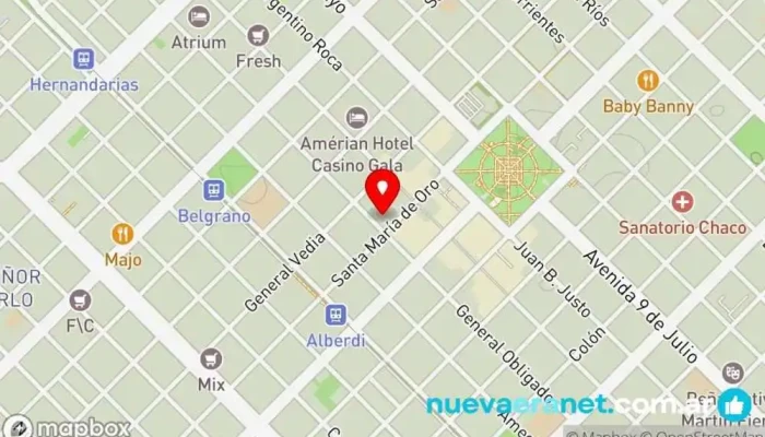 mapa de Pan Dulce Confitería Pastelería, Panadería en Resistencia
