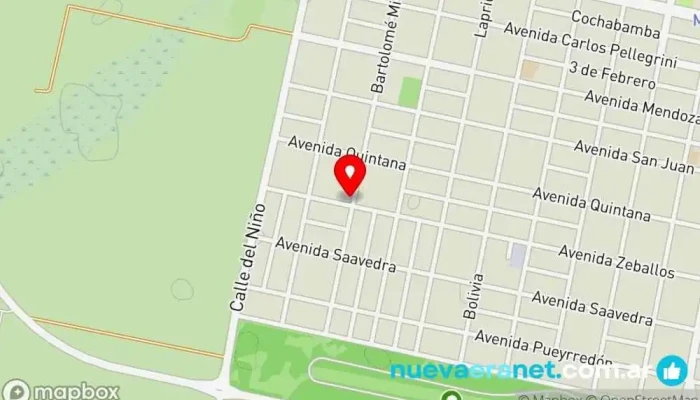 mapa de Pan & Manteca Panadería en Marcos Juárez