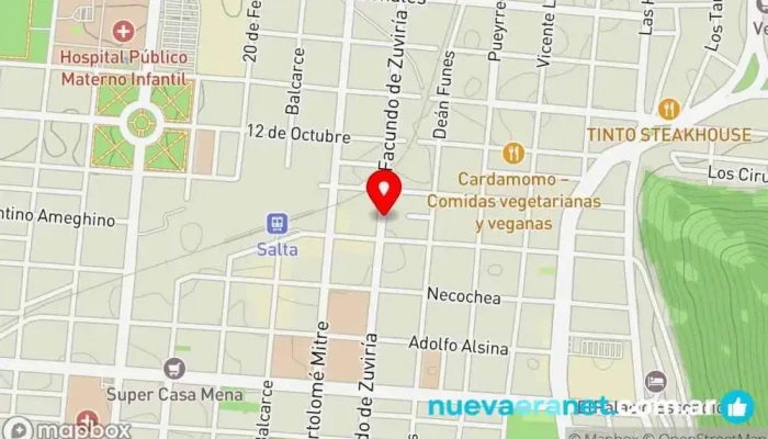 mapa de Pan Pan Panadería en Salta