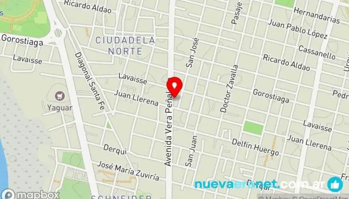 mapa de Pan Y Dulce Panadería en Santa Fe de la Vera Cruz