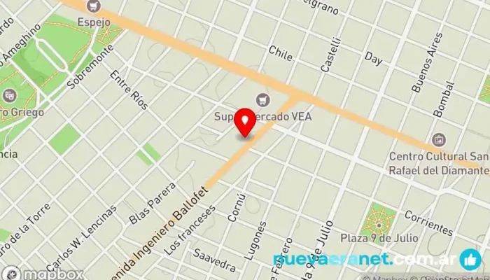 mapa de Pan y Manteca Balloffet Panadería en San Rafael