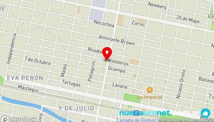 mapa de Panaderia 24hs Panadería en Cañada de Gomez