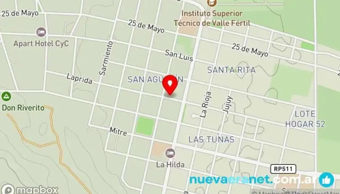 mapa de Panadería 3J Panadería en Villa San Agustín