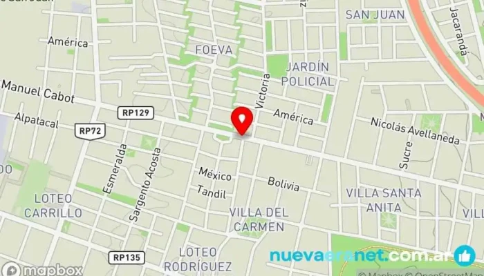 mapa de Panaderia 8 Hermanos Panadería en Rivadavia