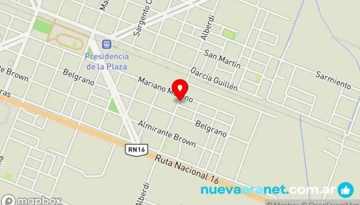 mapa de Panadería Aguirre Centro comercial en Presidencia de la Plaza