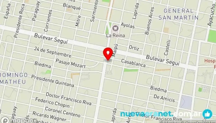 mapa de Panaderia Alvear Confiteria Panadería en HUA