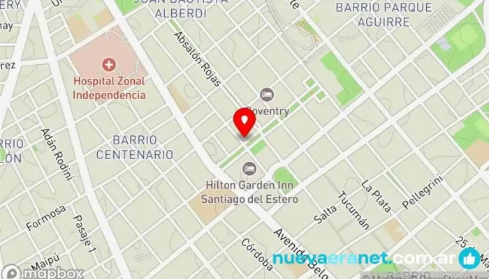 mapa de Panadería Alvear Panadería en Santiago del Estero