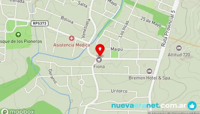 mapa de Panadería Amanecer Panadería en Villa Gral. Belgrano