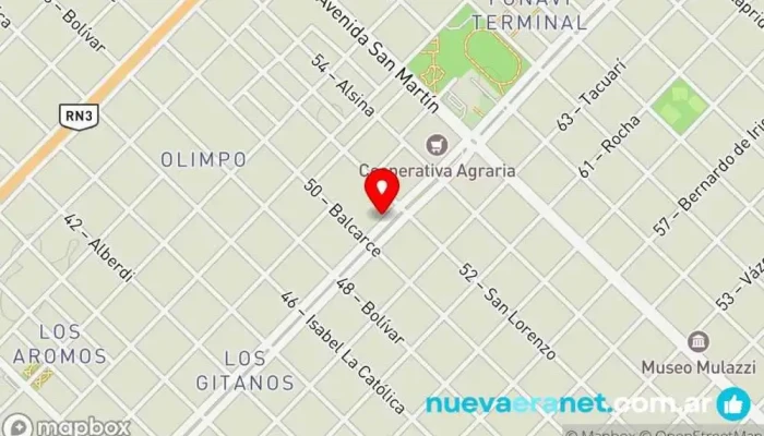 mapa de Panaderia Ameghino Panadería en Tres Arroyos