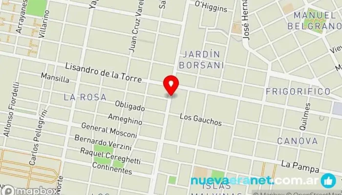 mapa de Panaderia AMERICANA Panadería en Villa Regina