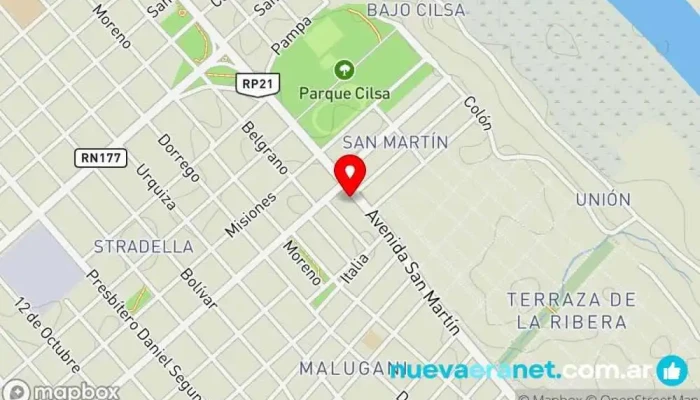 mapa de PANADERIA AMERICANA Panadería en Villa Constitución