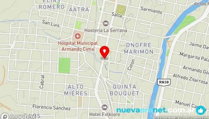 mapa de Panadería Anahi Panadería en Cosquín