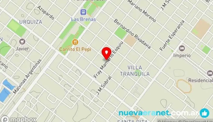 mapa de panadería antezana Panadería en Las Breñas