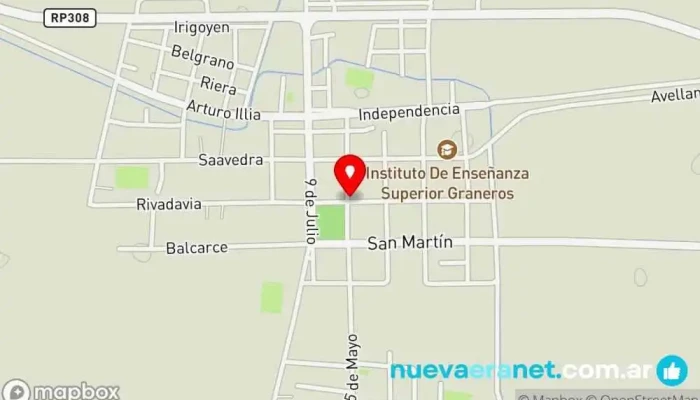 mapa de Panaderia Antojitos Panadería en Graneros