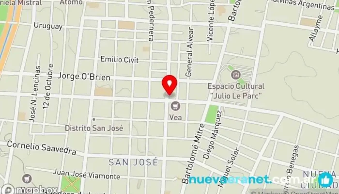mapa de Panaderia Apolo XI Panadería en Guaymallén, Mendoza
