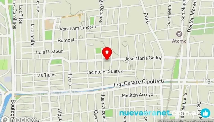 mapa de Panaderia Artesana Panadería en Las Heras