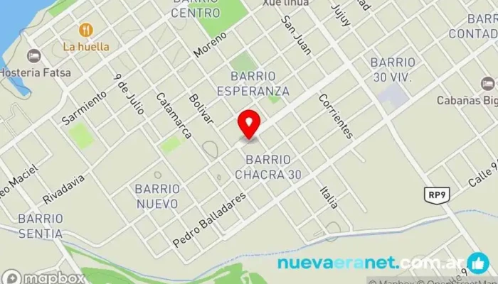 mapa de Panaderia artesanal - CEFAS Panadería en Paso de la Patria