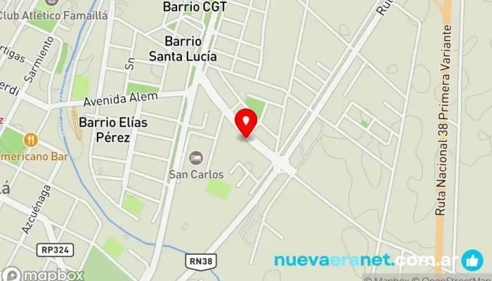mapa de Panadería artesanal de Axel Pérez Panadería en Famaillá