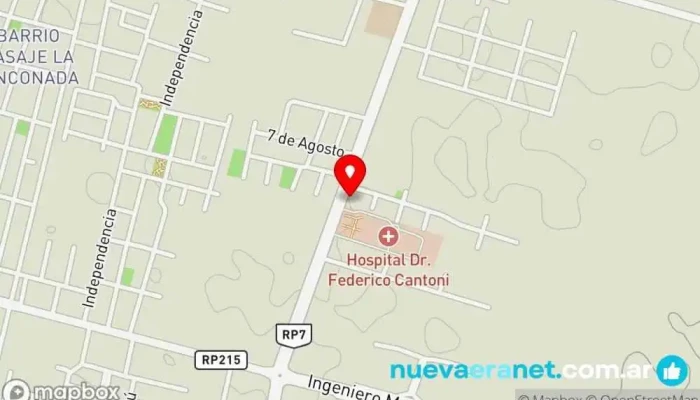 mapa de Panaderia Artesanal Emi & Len Panadería en Villa Aberastain