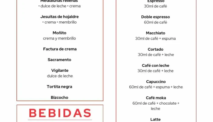 Panaderia Artesanal Johansen -  Carta - Cañada de Gomez