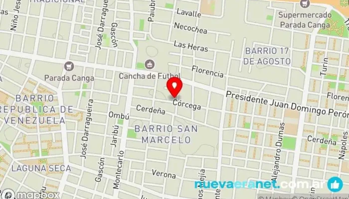 mapa de Panadería Artesanal Las 6K Panadería en Corrientes