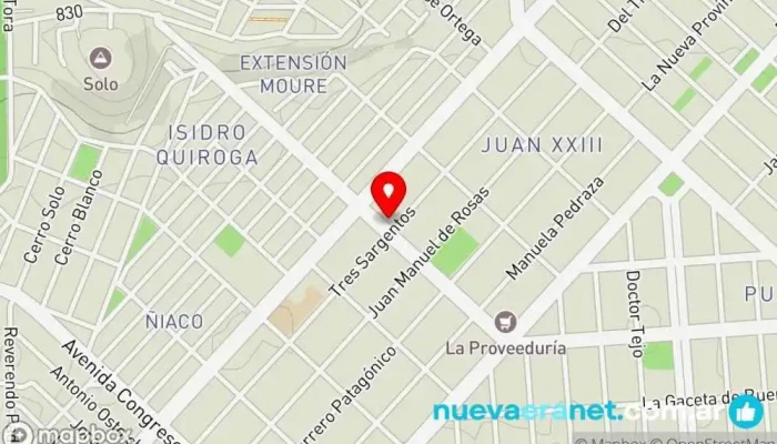 mapa de Panaderia Artesanal Los Sabores De Frida Panadería en Comodoro Rivadavia