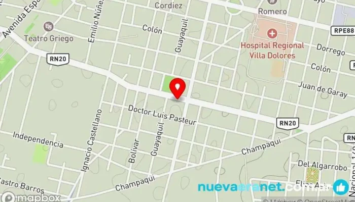 mapa de Panaderia Artesanal Trigales Panadería en Villa Dolores