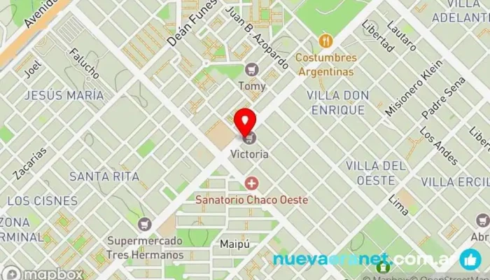 mapa de Panadería Avenida Panadería en Resistencia
