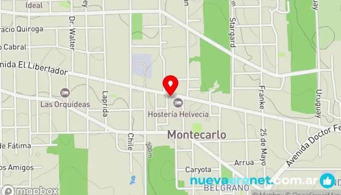 mapa de Panadería Avenida Panadería en Montecarlo