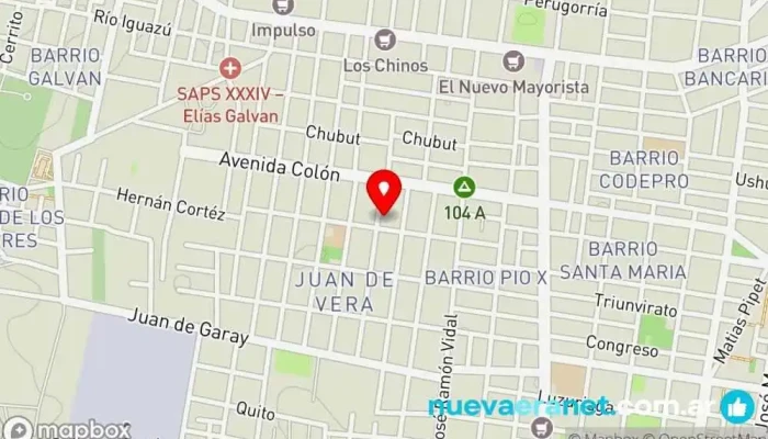 mapa de Panadería ayolas Panadería en Corrientes
