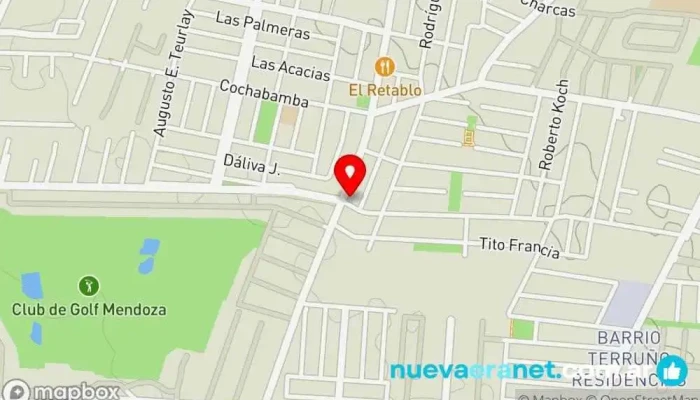 mapa de Panadería Azúcar Pimienta y Sal Panadería, Servicio de catering en Guaymallen