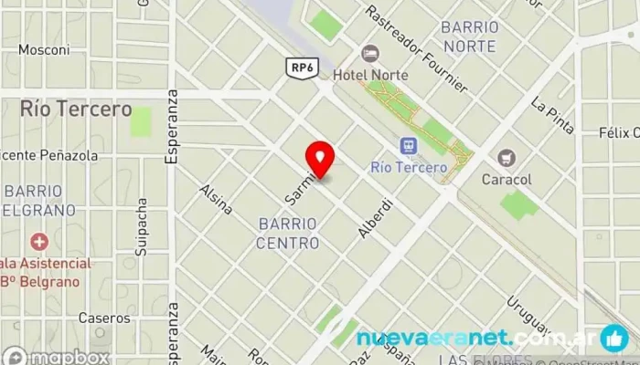 mapa de Panadería Barachi Panadería en Río Tercero