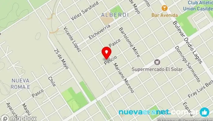 mapa de Panadería Barichello Panadería en Casilda