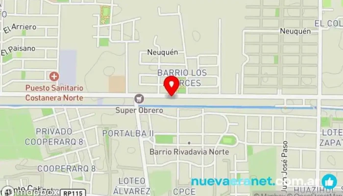 mapa de Panaderia Benjamín Panadería en Chimbas